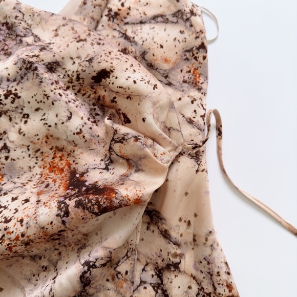 Zara Satin Marble Effect Mini Slip Dress - Picture 7 of 8